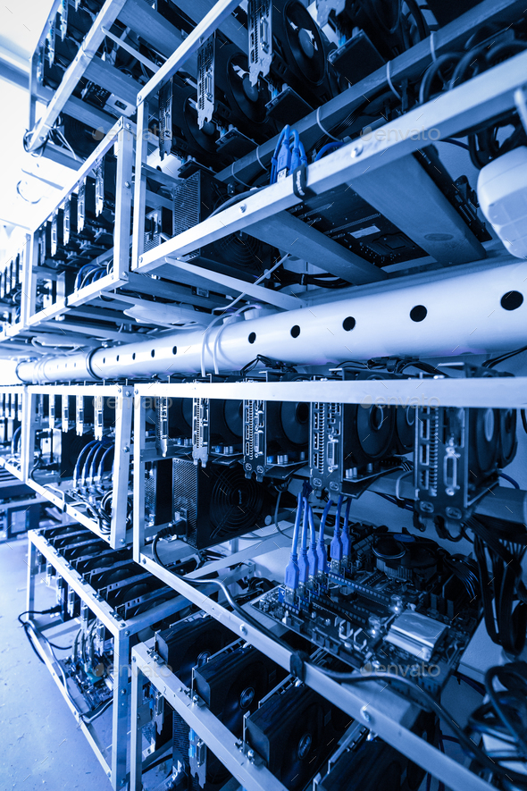 Cryptocurrency mining rig Stock Photo by grafvision PhotoDune